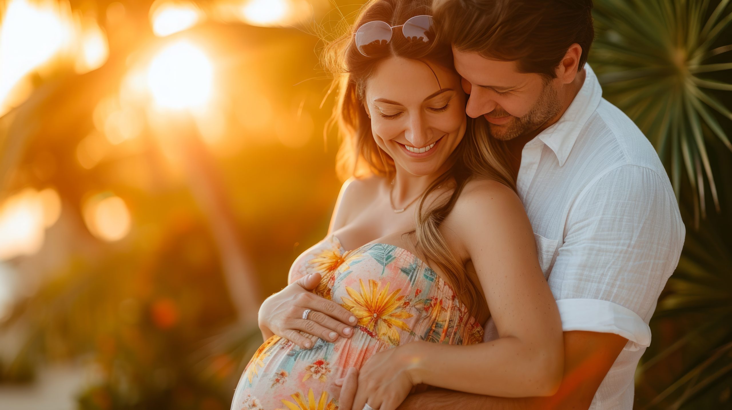 Confident pregnant woman with supportive partner